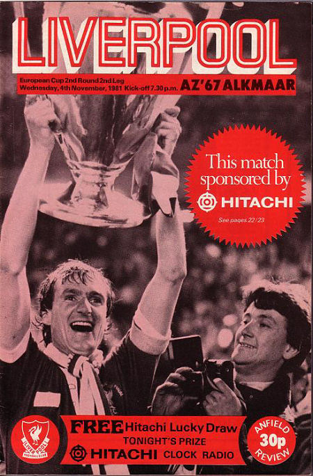 AZ Programma 4-nov-1981 liverpool uit